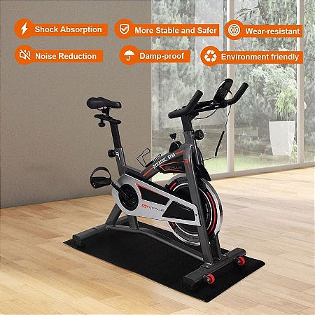 Piso Emborrachado para Bicicleta Ergométrica e Spinning - Placa Anti Ruído  - Tapete Proteção para Elíptico, Esteira, Estações e Mini Jump Cód 6580 -  TF Store