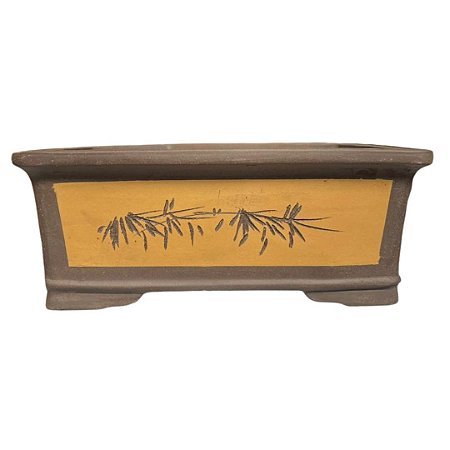 Vaso retangular amarelo 41x29x16