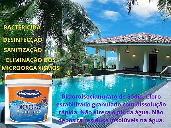 CLORO DICLORO 10 KG - HIDROAZUL PARA PISCINAS