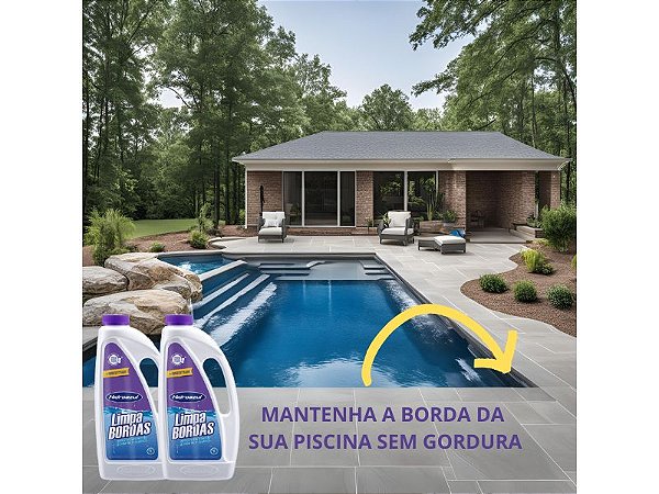 LIMPA BORDAS PISCINAS KIT COM 2LTS = HIDROAZUL