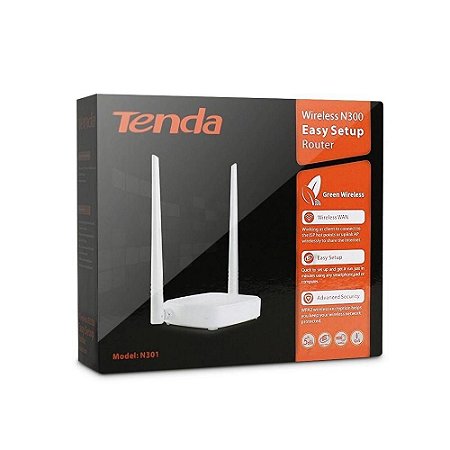 ROTEADOR WIRELESS 300MBPS 2 ANTENAS N301 TENDA