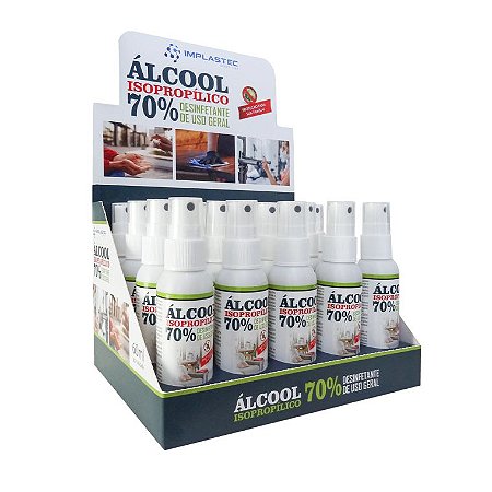 ÁLCOOL ISOPROPÍLICO IMPLASTEC 70% 60ML