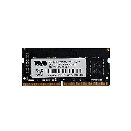 MEMORIA NOTEBOOK WIN MEMORY 8GB DDR4 2666MHZ WAS84S8AZ