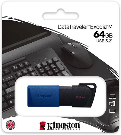 PEN DRIVE KINGSTON DATATRAVELER EXODIA M 64GB USB3.2 DTXM64GB
