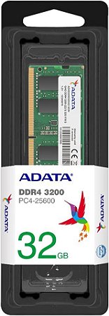 MEMÓRIA NOTEBOOK ADATA 32GB DDR4 3200MHZ 12V AD4S320032G22SGN