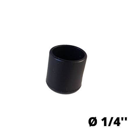 Ponteira PVC Preta 1/4'' - 4 Unidades