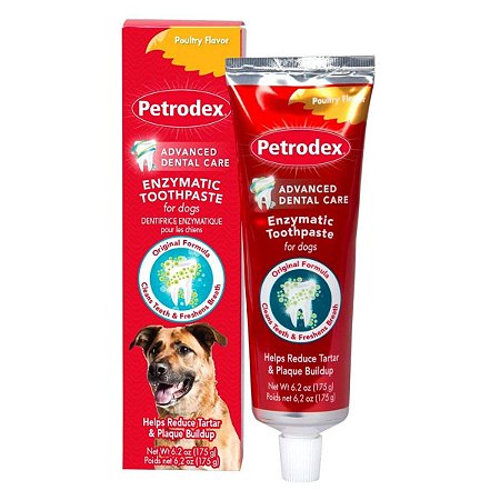 Pasta de Dente Enzimática para Cães Petrodex  175g Anti Tártaro e Mau Hálito