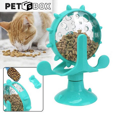 Brinquedo Interativo para Gatos - Roda Gigante com Dispenser para Petiscos