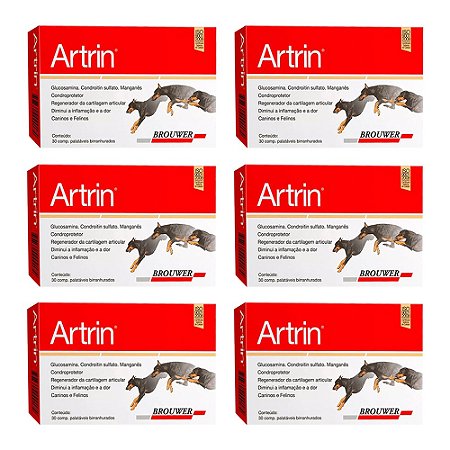 KIt 6UN Anti-inflamatório Artrin Condroprotetor - 180 Comprimidos