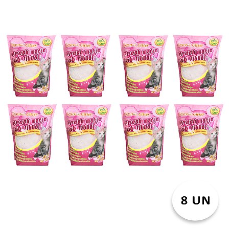 Kit C/ 8 UN Areia Sanitária Cristais De Sílica Gel 1,6kg (grossa)