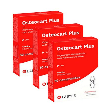 Kit Com 3 Caixas Regenerador Osteoarticular Osteocart Plus