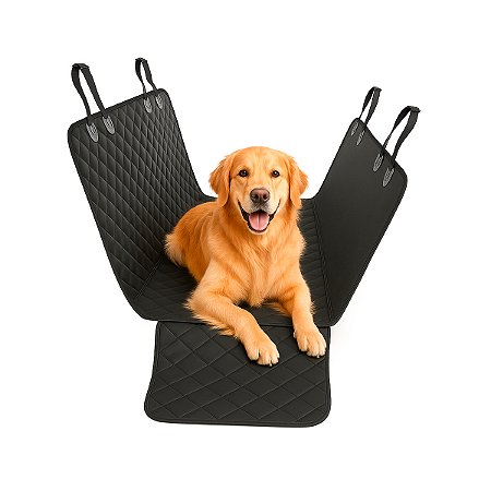 Capa Protetora para Carro Banco Traseiro Pet Cães Gatos com Passagem de Cinto