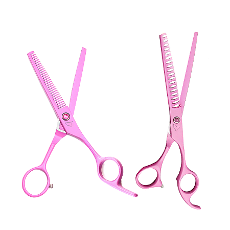 Kit Tesouras Animaux para Tosa Pet (1 Semidentada 7.5 + 1 Tubarão 7.5 Polegadas)