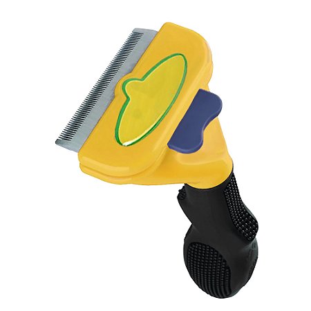 Escova Rasqueadeira Removedora de Pelos Porte Médio até  25 kg- AMARELO G