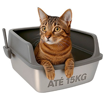 Caixa de Areia Banheiro de Gato Inox AFP