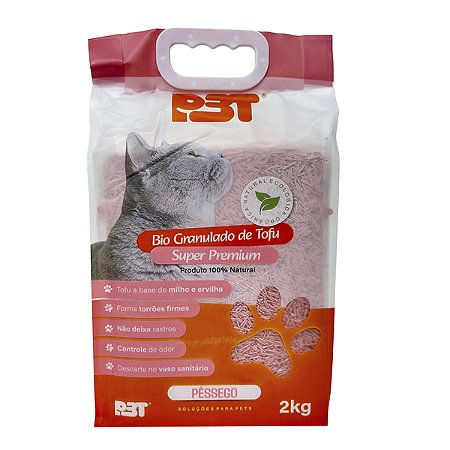 GRANULADO BIODEGRADÁVEL DE TOFU PESSEGO 2KG