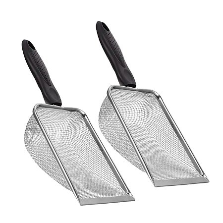 KIT 2 Pazinha Higiênica para Areia de Gato Peneira de Metal