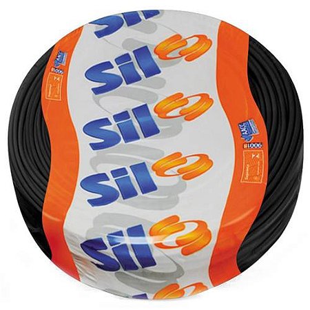 Fio Cabo Flexível 6mm 100 Metros Sil - Preto