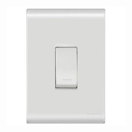 Conjunto 1 Interruptor Simples Vertical Branco 4x2 10a 250v Liz