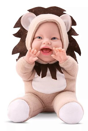 Boneca Baby Babilina Planet Animais Super Macia 30cm Leão Bambola