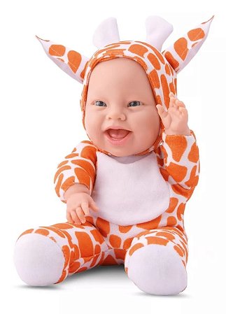 Boneca Baby Babilina Planet Animais Super Macia 30cm Girafa Bambola