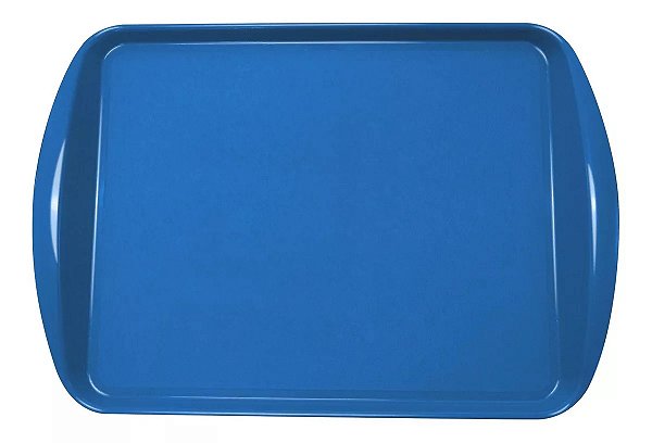 Kit 10 Bandeja Restaurante Self Service Fast Food 44x30 Cor Azul