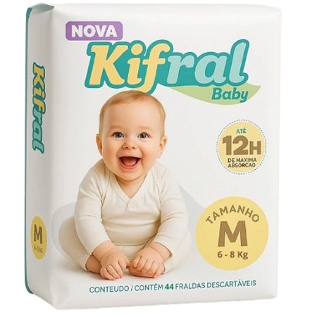 Fralda Infantil Kifral Baby descartável P M G EG Promoção