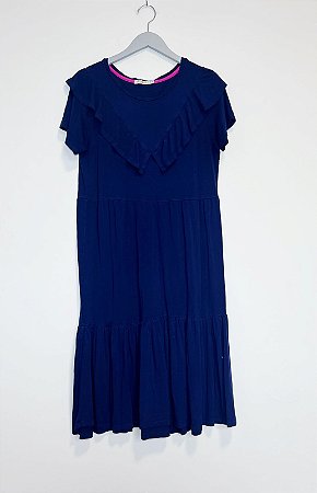 Vestido midi azul Burlesque - Tam G