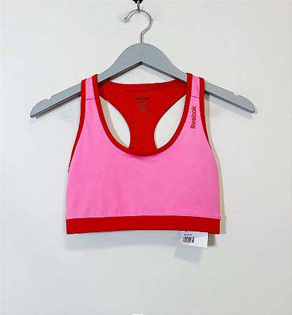 Top vermelho e rosa Reebok - Tam PP - LOJINHA DA TABATA