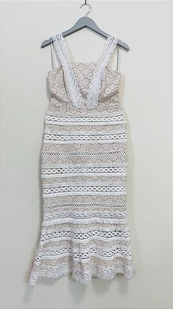 Vestido off white guipire Bobô - tam 38