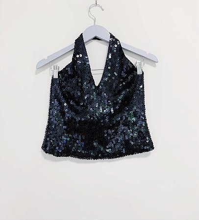 Blusa frente única bordada Regina Salomão - tam P
