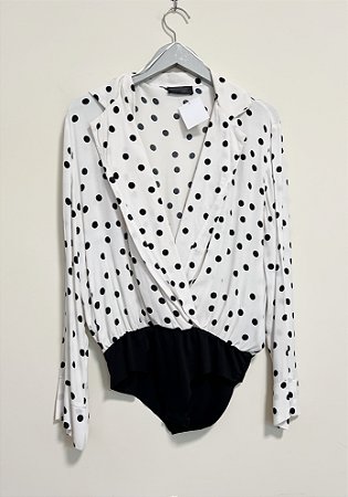 Body branco poá Zara - Tam G
