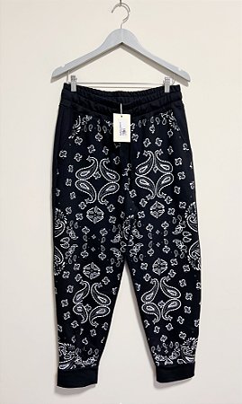 Calça moletom preta paisley Bardôh - tam G
