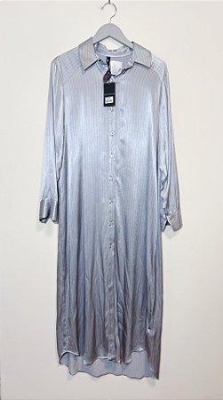 Chemise acetinada cinza listras Betelgeuse - tam G