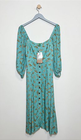 Vestido midi oncinha FARM - Tam M