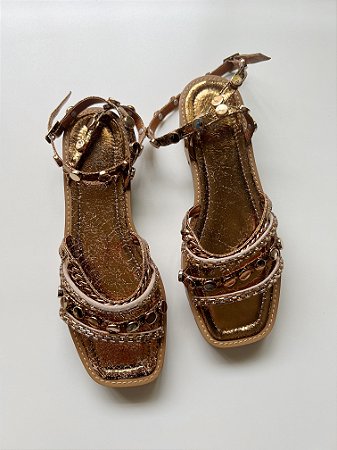 Sandália tratorada cobre D´Ville tam 38