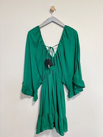 Vestido curto verde Carlota Costa - tam P
