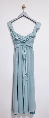 Vestido longo em seda Le Lis Blanc - Tam 42