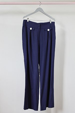 Calça alfaiataria azul Mixed - Tam 42