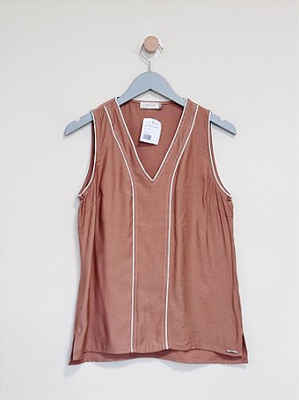 Blusa marrom M. Nacional - tam P