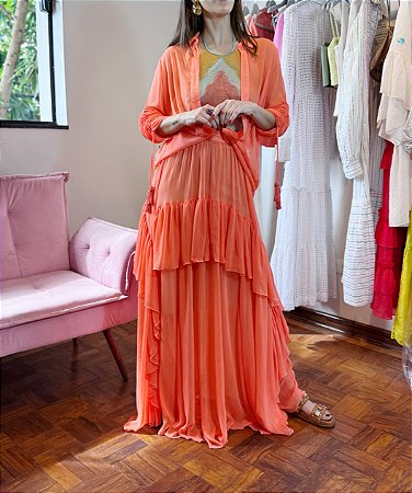 Conjunto salmão Skazi - tam P