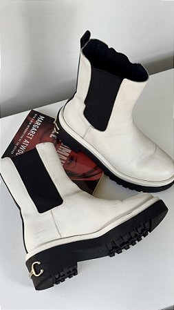 Bota chelsea off white Capodarte tam 35