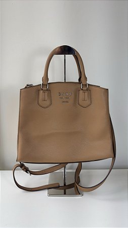 Bolsa couro caramelo DKNY