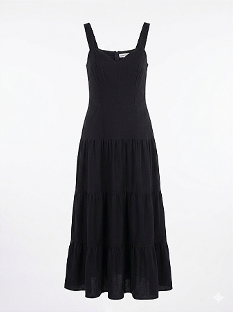 Vestido midi preto A collection - tam M
