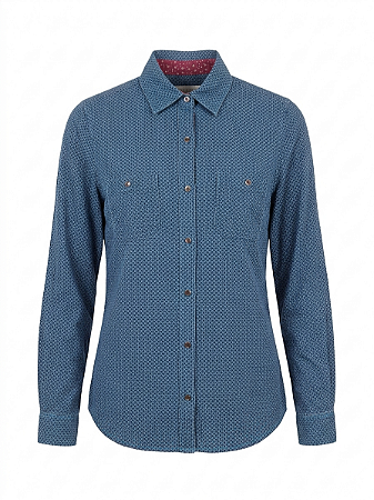 Camisa estampada azul Richards - tam P