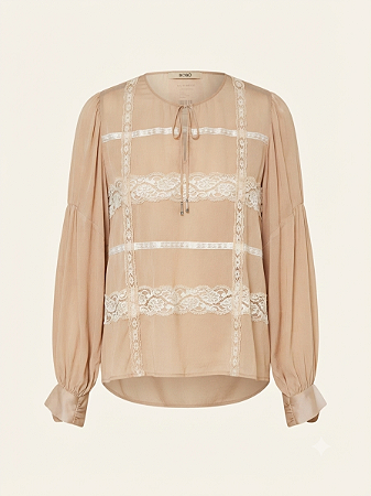 Camisa bege renda BOBÔ - tam M