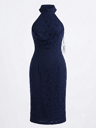 Vestido renda azul Frutacor - tam 42