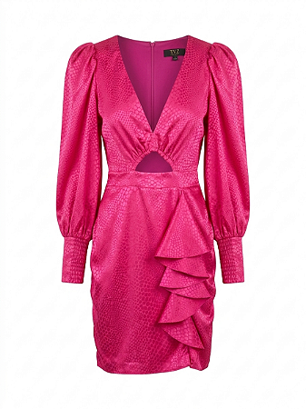 Vestido recortes pink Tvz - tam 36