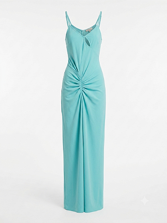 Vestido turquesa Zen - tam G