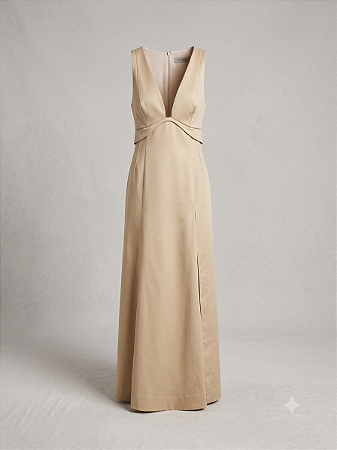 Vestido longo bege Tufi Duek - Tam M
